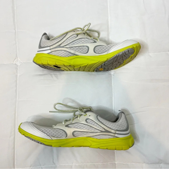 Merrell Bare Access Gray Green Athletic Running Tennis Shoes - Picture 3 of 9